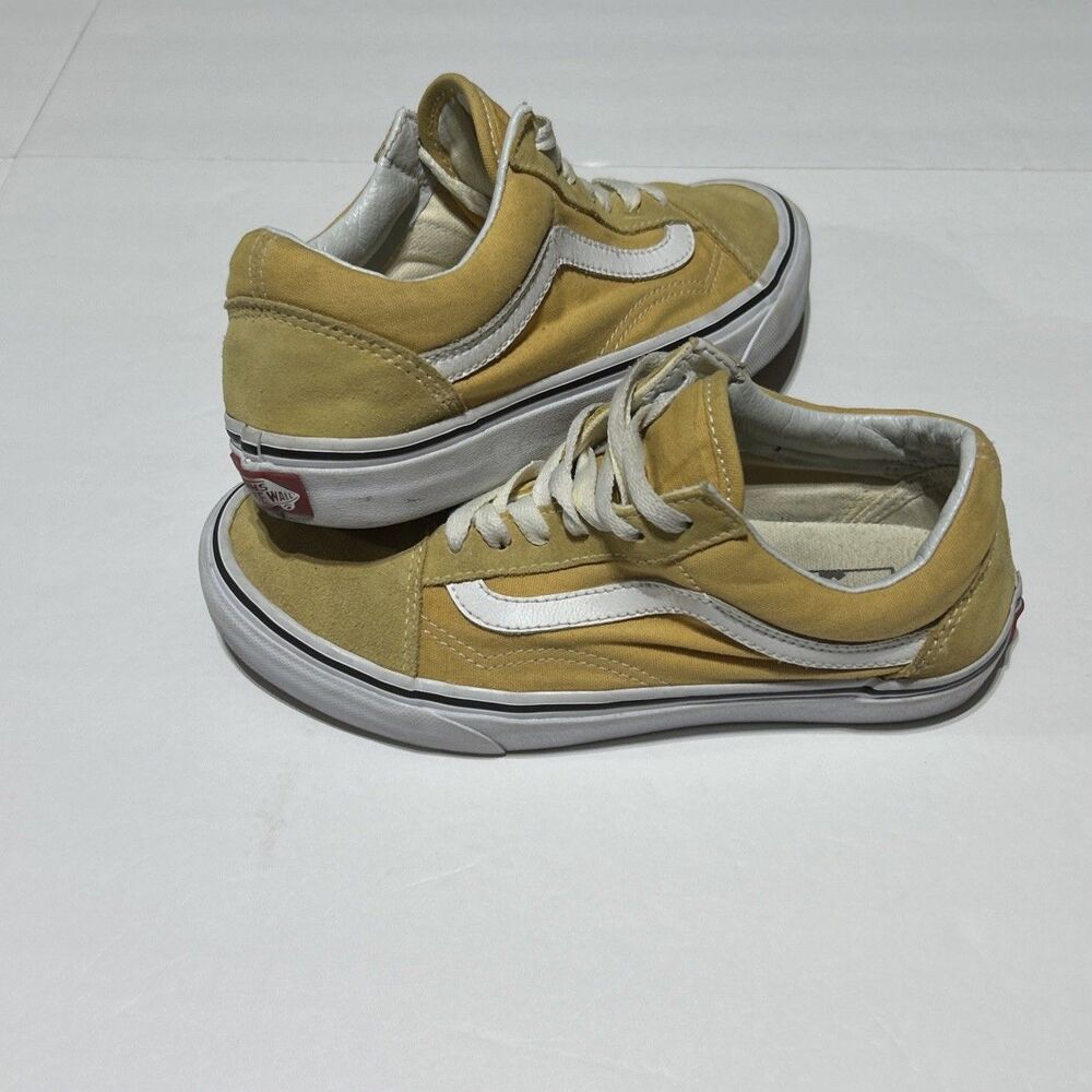 Vans Old Skool Women's 6.5 Suede Ochre Yellow Mustard Skate Shoes Low Top
